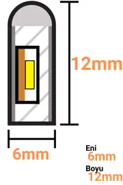 12 Volt Naturel Beyaz Neon Şerit Led (1 cm) 9