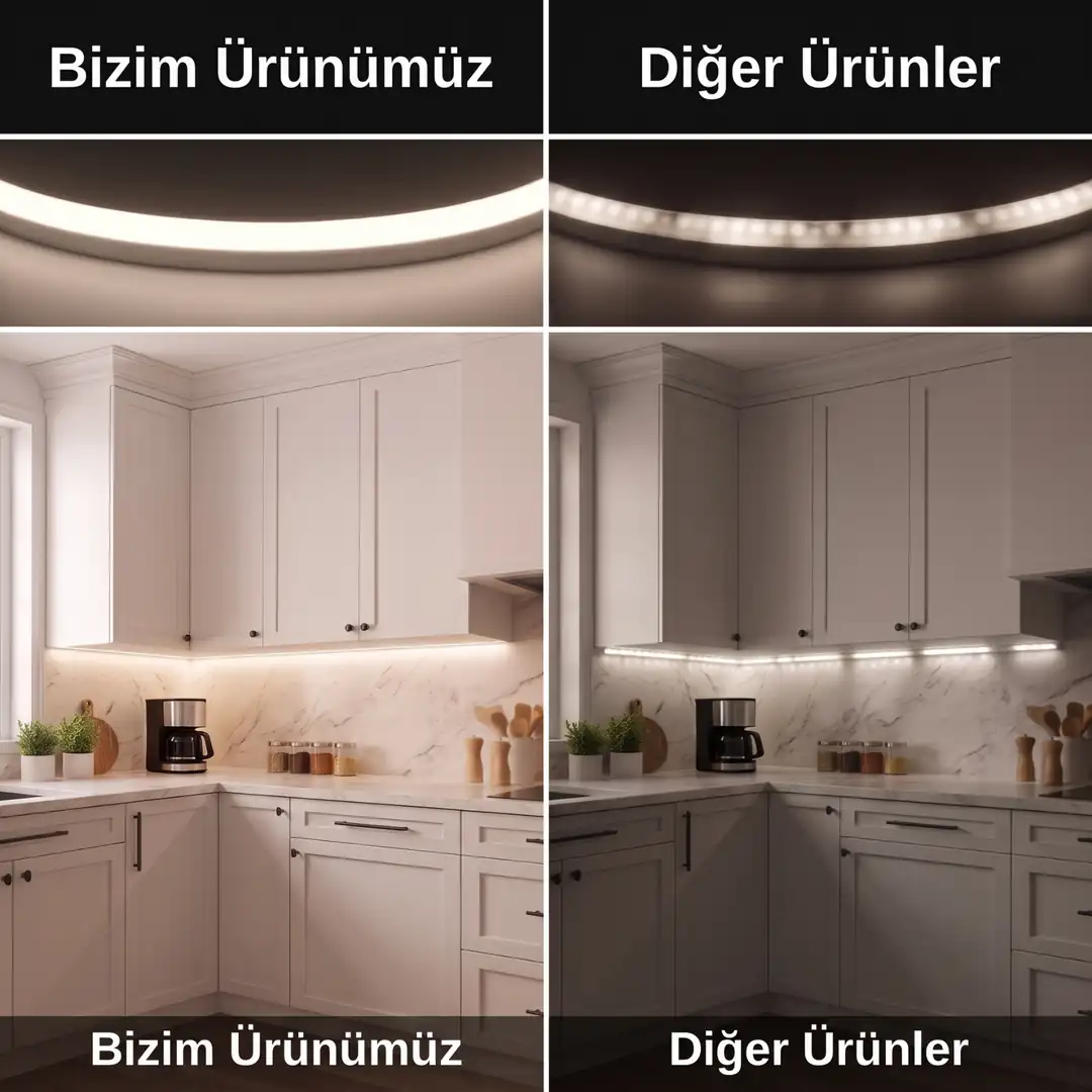 12 Volt Naturel Beyaz Neon Şerit Led (1 cm) 3