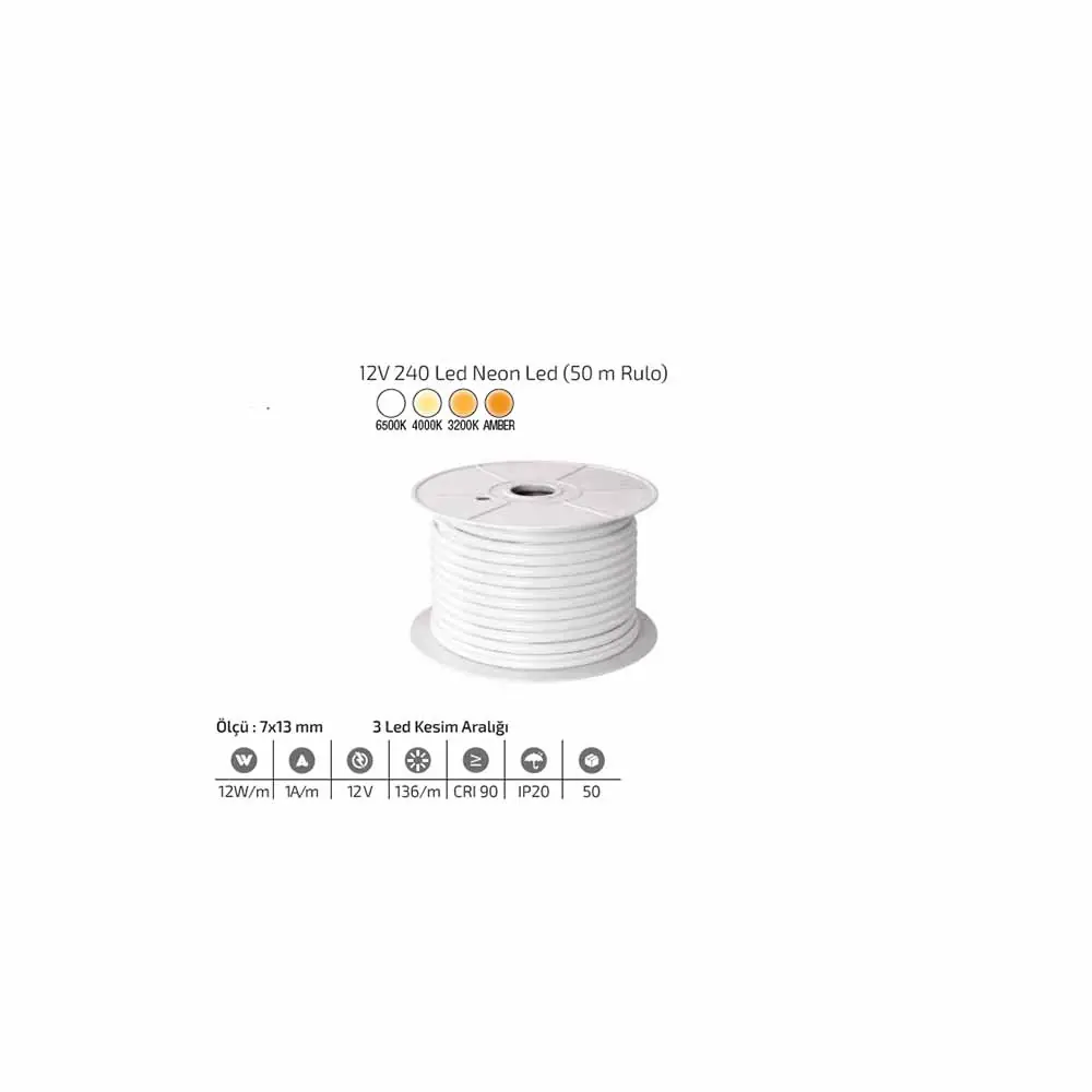 Forlife Neon Led 12V 240 Led 50 Metre FL-5126 - ek resim