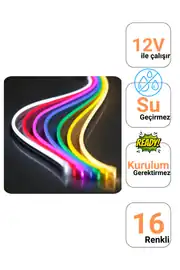 12 Volt RGB Neon Şerit Led 2
