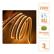 220 Volt Amber Neon Şerit Led 2