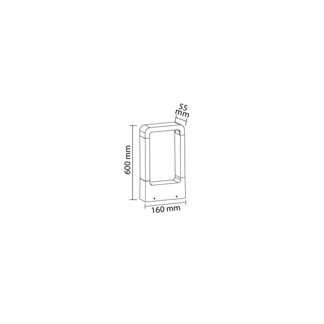 Forlife Bollard Bahçe Armatürü Çınar 60cm 12W 3200k Gün Işığı FL-1786 3