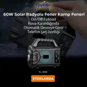 Forlife 60W Solar Radyolu El Feneri FL-3358 4