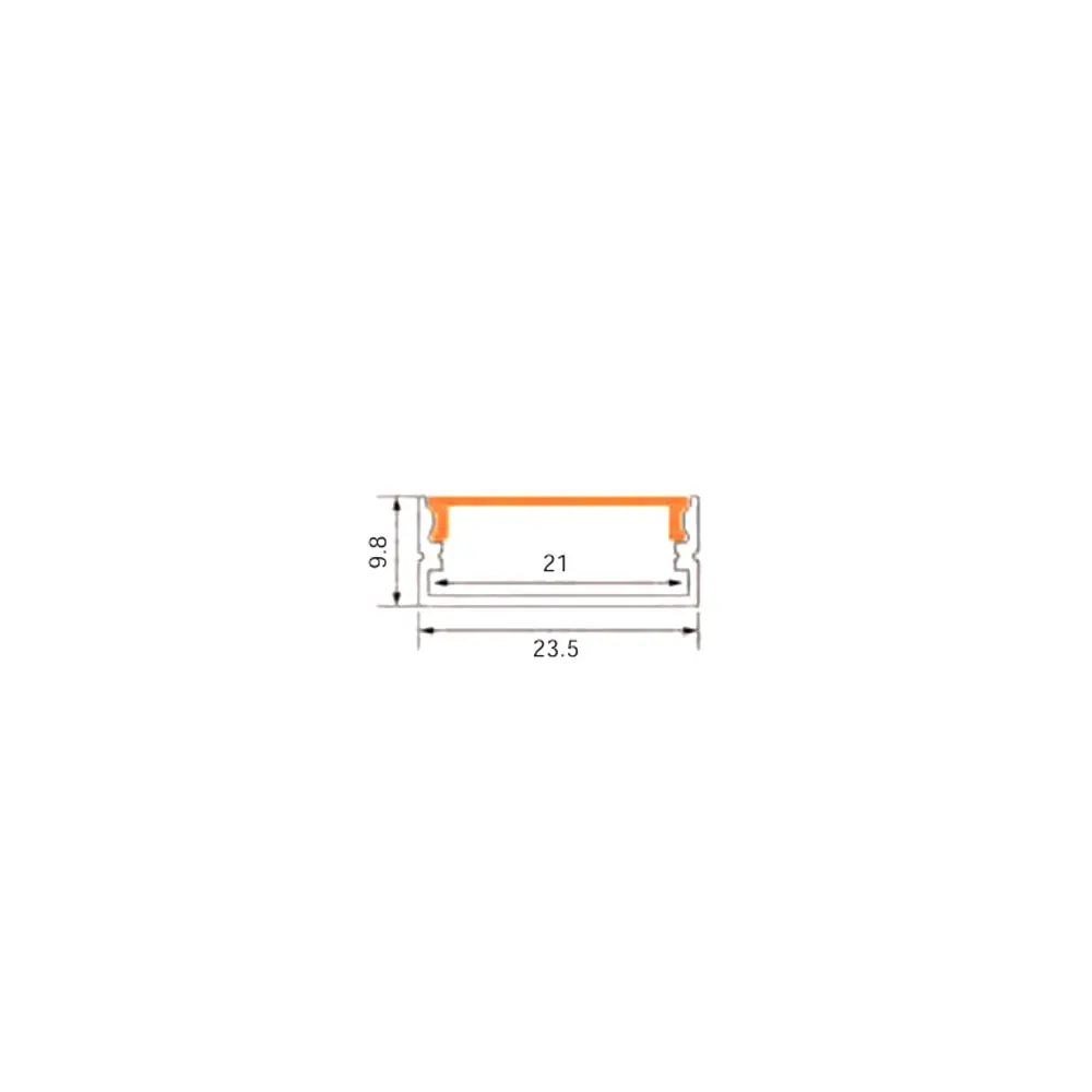 Forlife Alüminyum Profil Sıva Altı 21 Mm Gümüş 3 Metre FL-8522 - ek resim