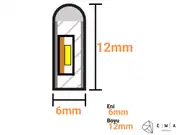 12 Volt Beyaz Neon Şerit Led 7