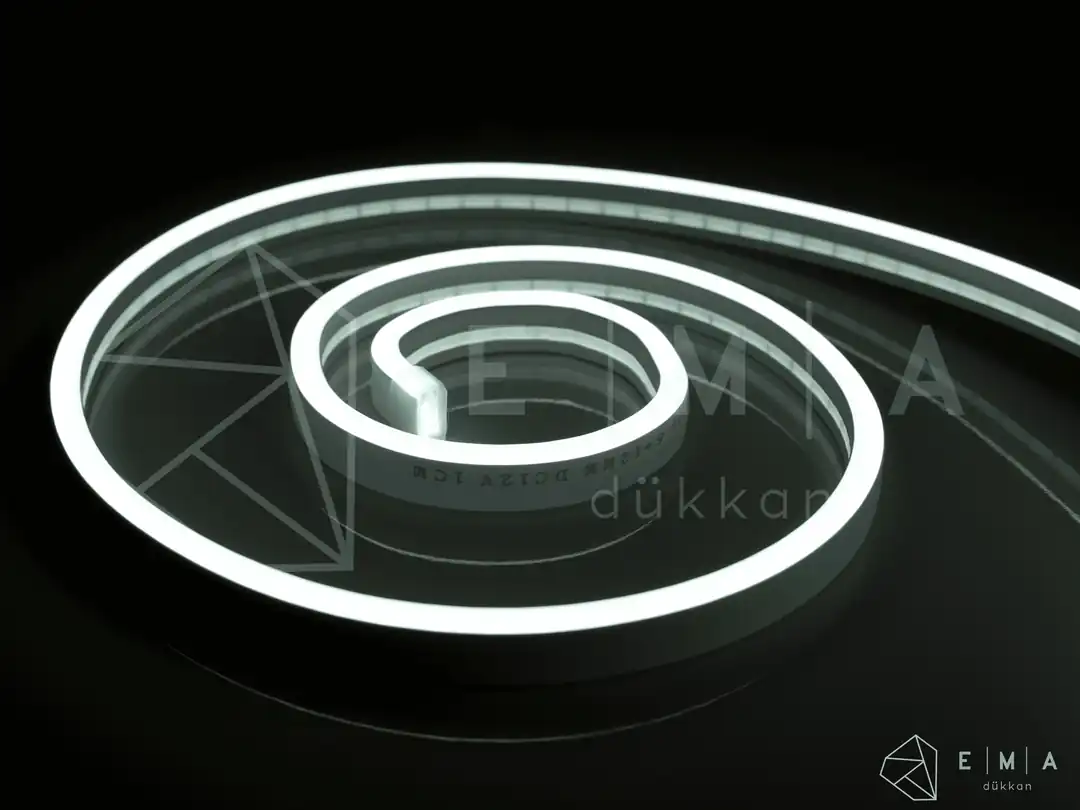12 Volt Beyaz Neon Şerit Led - ek resim