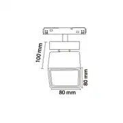 Forlife Magnet Kare Ray Spot Armatür 10W 3200K Gün Işığı FL-6676 4