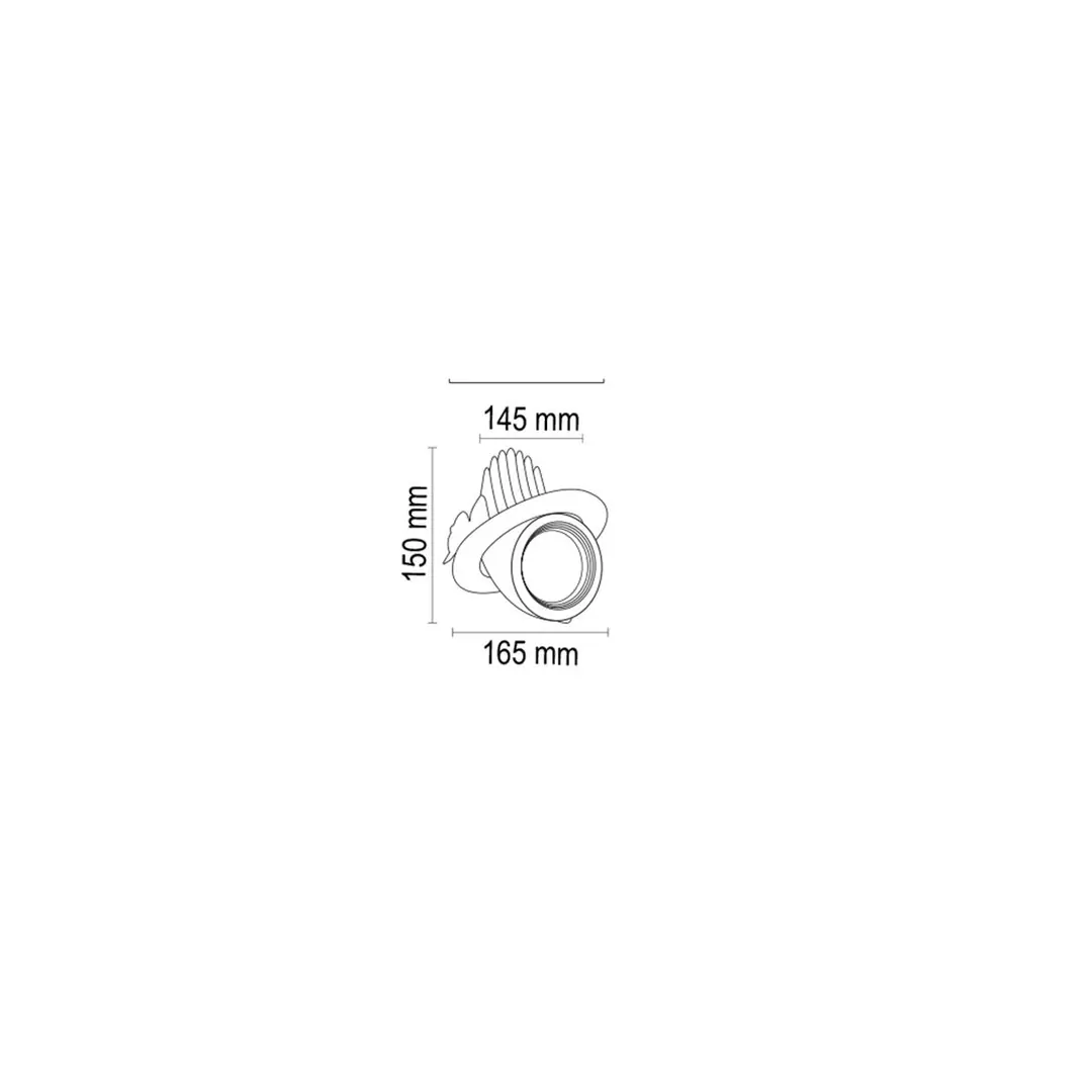 Forlife Salyangoz Armatür 40W 3200k Gün Işığı FL-2089 B - ek resim