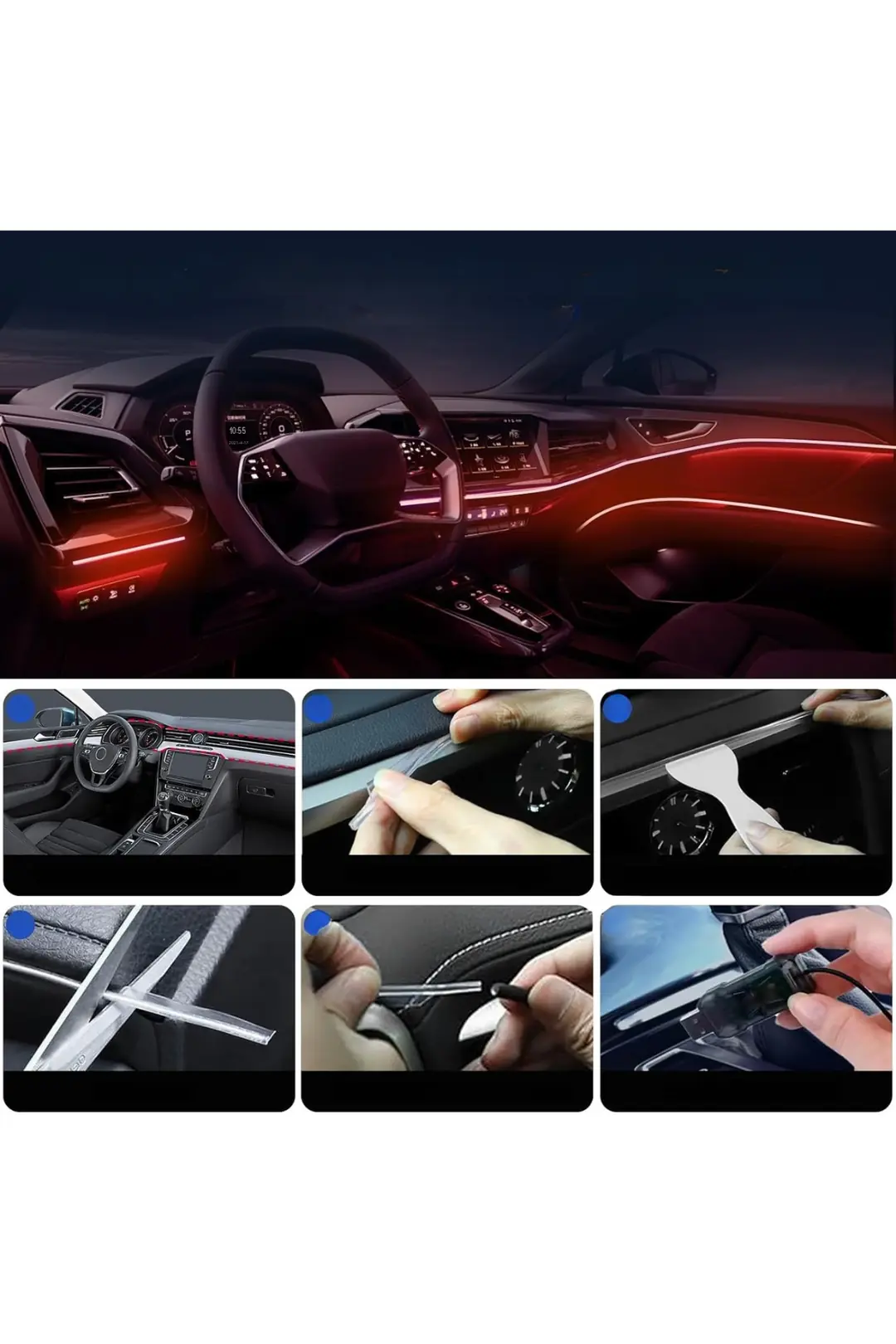 Araç Içi Neon Rgb Araç Içi Led Ip Neon Led 3