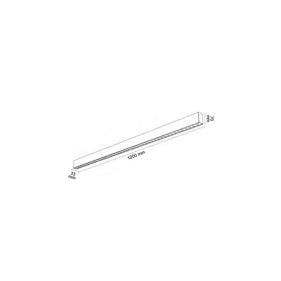 Forlife Silver Lensli Linear 40W 3200k Gün Işığı FL-5561 S 2
