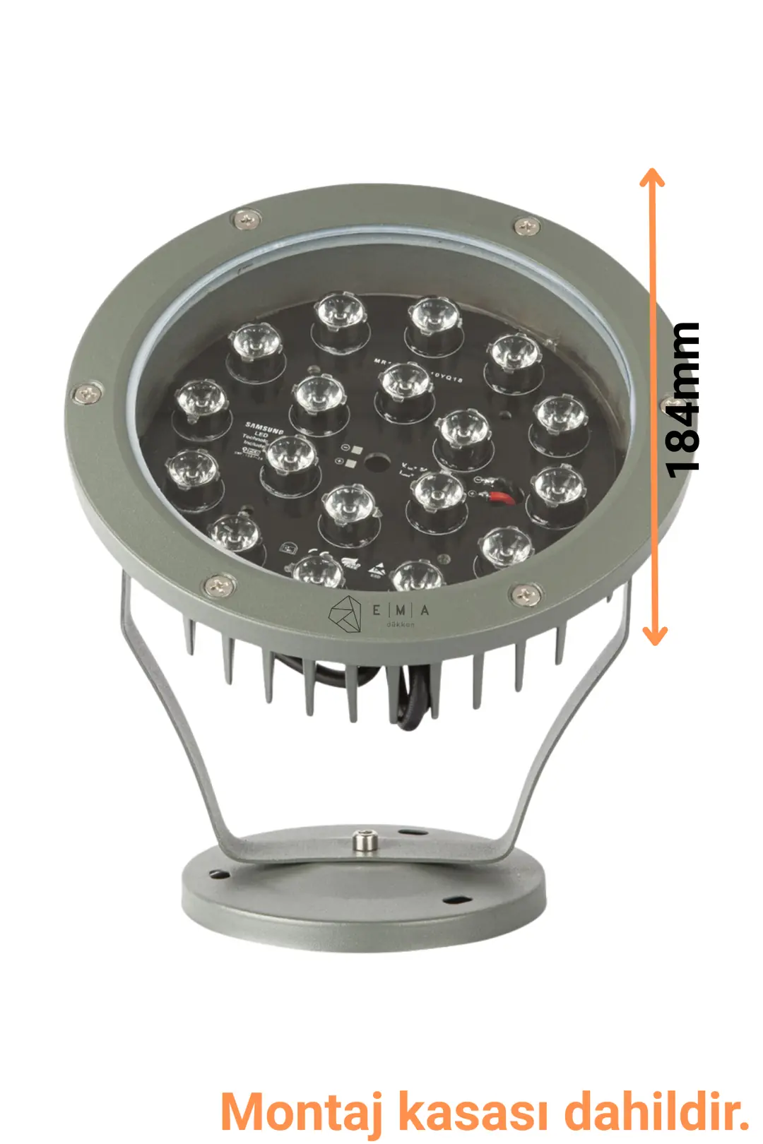 Bahçe Armatürü 18W | IP65 Alüminyum Gövde