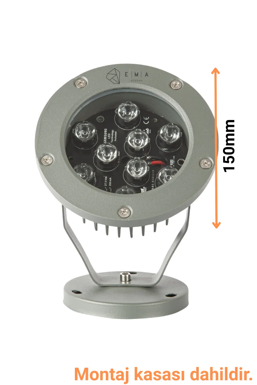 Bahçe Armatürü 9W | IP65 Alüminyum Gövde FL-2080