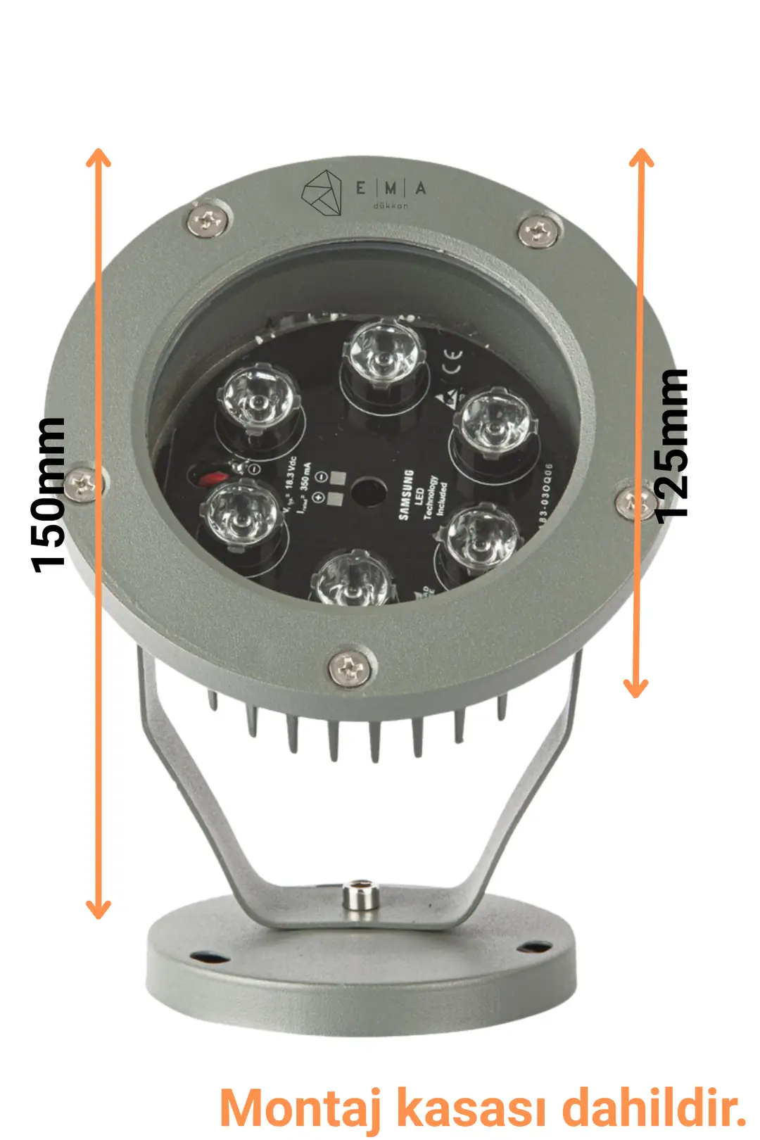 Bahçe Armatürü 6W | IP65 Alüminyum Gövde FL-2090