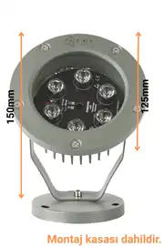 Bahçe Armatürü 6W | IP65 Alüminyum Gövde FL-2090 1