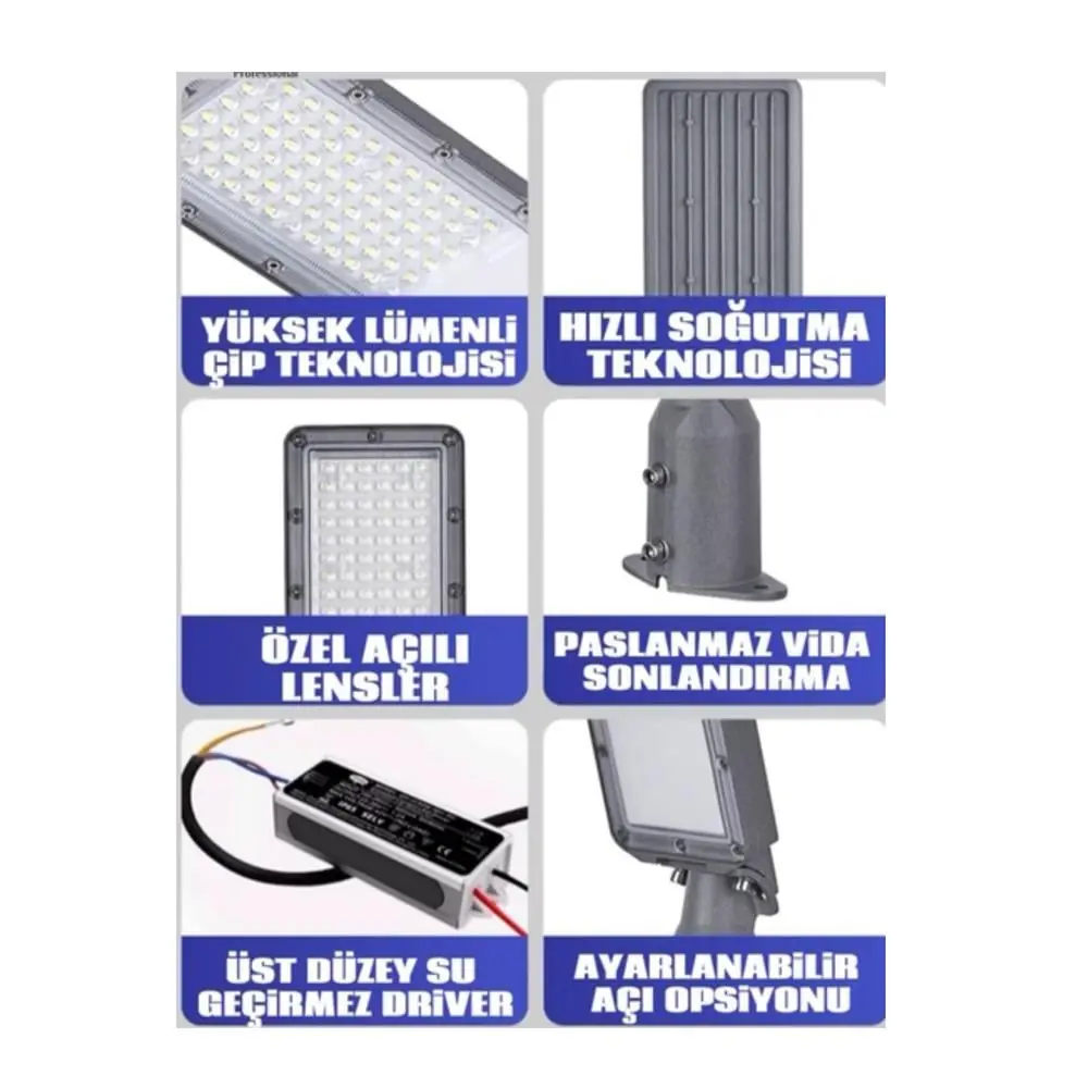 Forlife Profesyonel Sokak Armatürü 150W 6500K Beyaz FL-6039 - ek resim