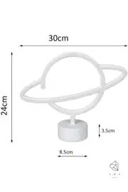 Gezegen Neon LED Gece Lambası | USB ve Pilli 4