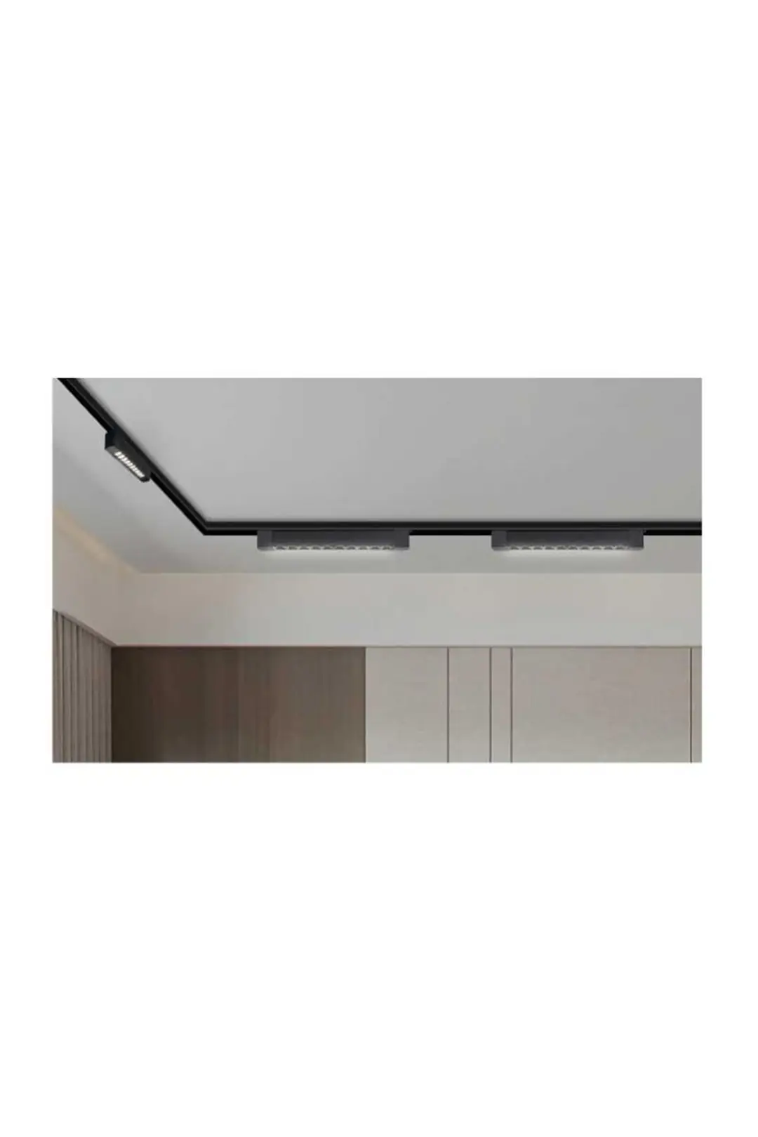 Forlife Siyah Kasa Silver Lensli Ray Armatürü 20W 6500K Beyaz FL-5582 Ss - ek resim
