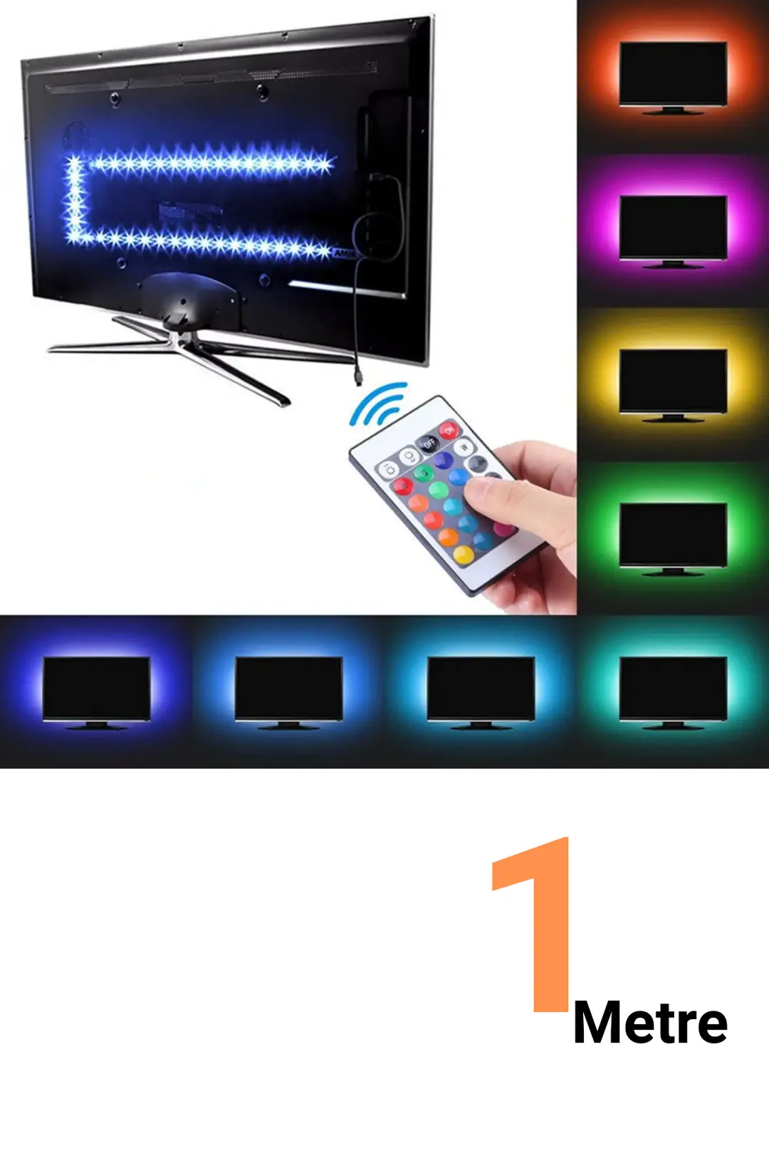 5V TV Monitör Arkası RGB Şerit Led