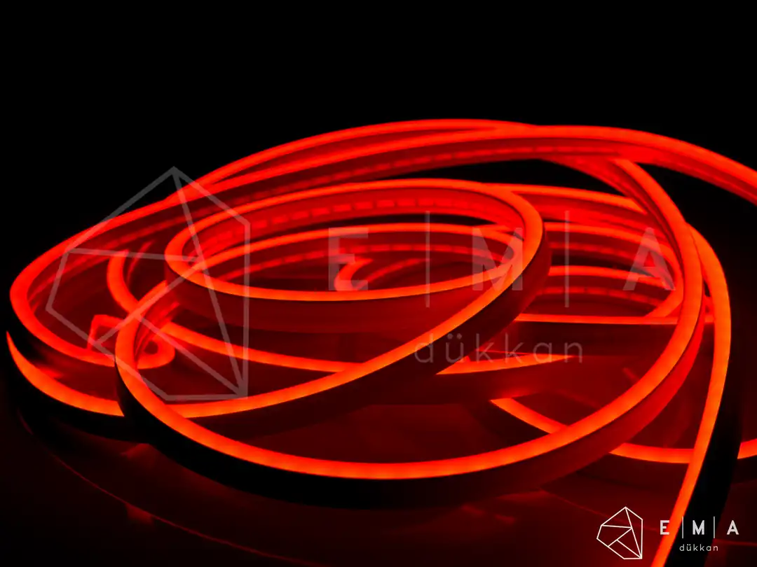12 Volt Kırmızı Neon Şerit Led