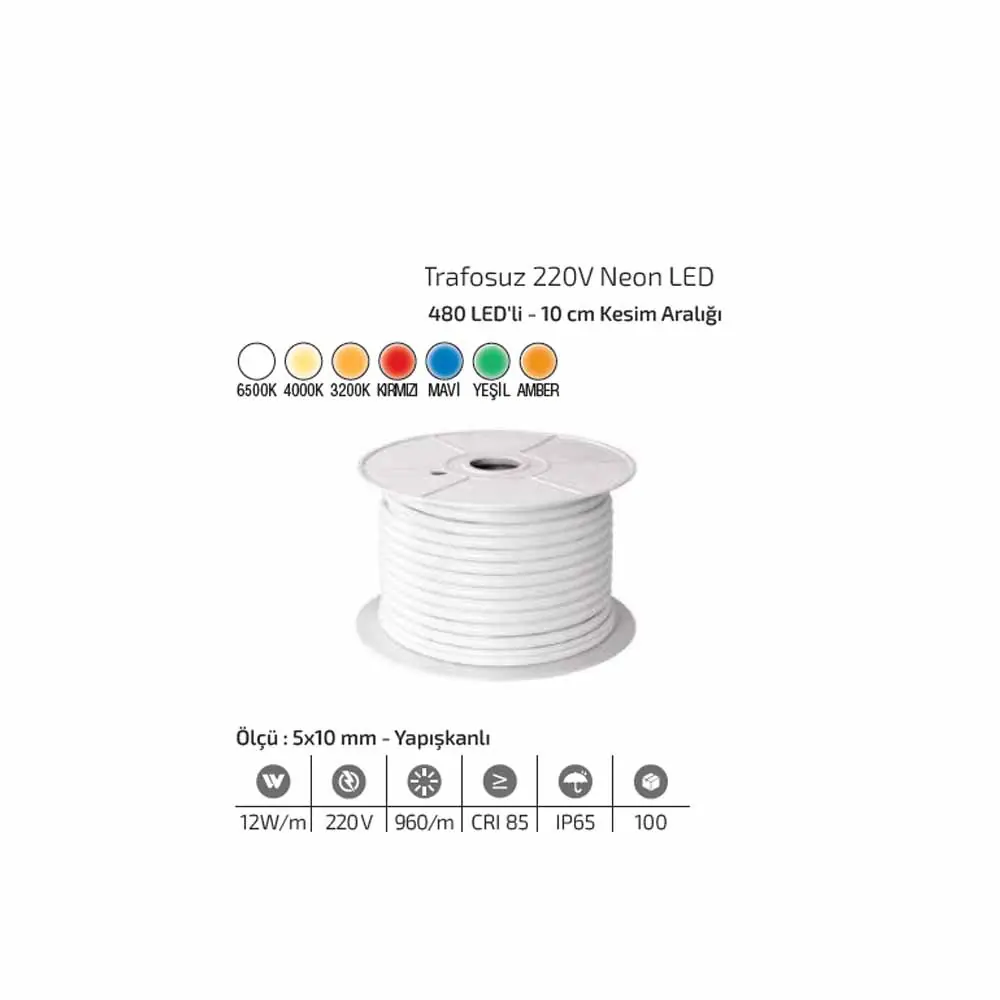 Forlife Neon Led 220V Trafosuz 100 Mt FL-5085 - ek resim