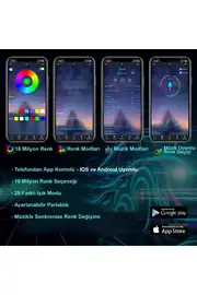 Araç Içi Neon Rgb Araç Içi Led Ip Neon Led 8