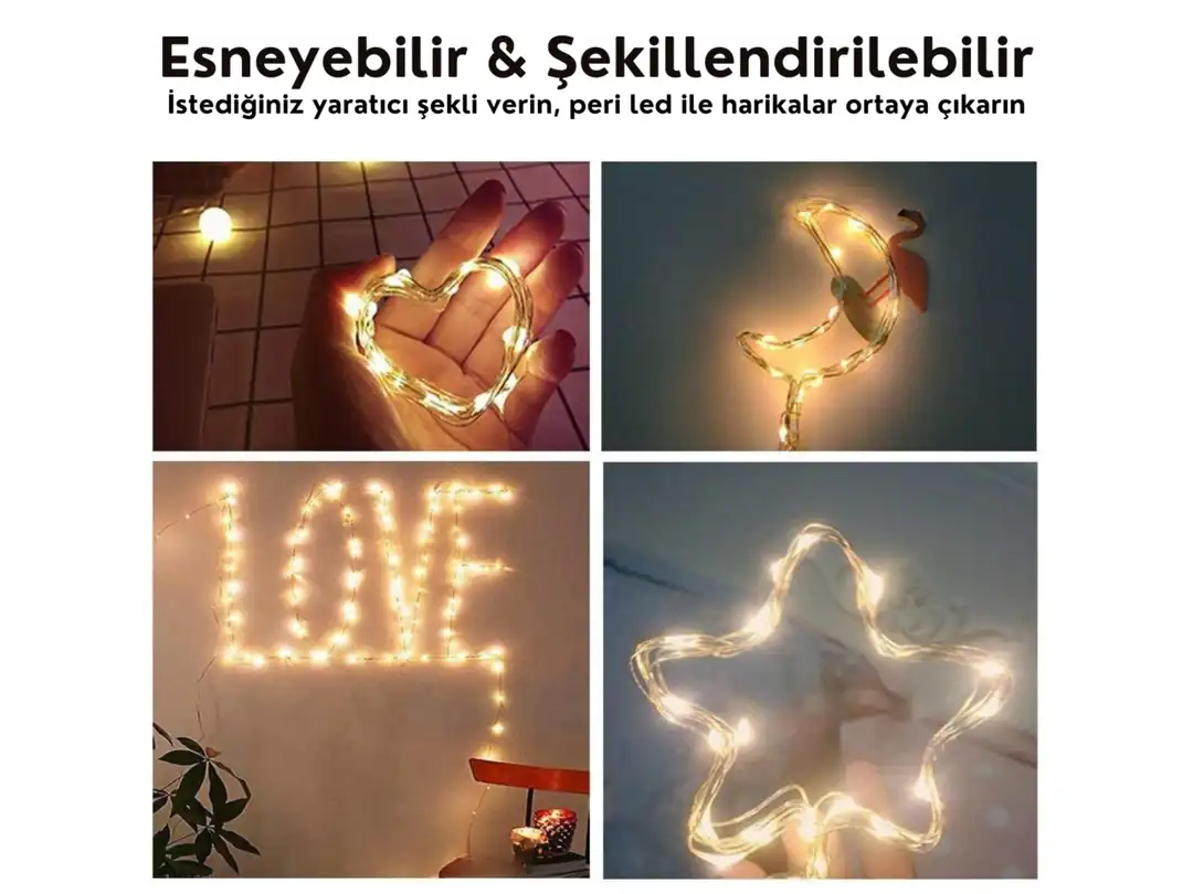 Pilli Peri Led 5 Metre - 20 Adet - ek resim