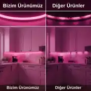 12 Volt Pembe Neon Şerit Led 2
