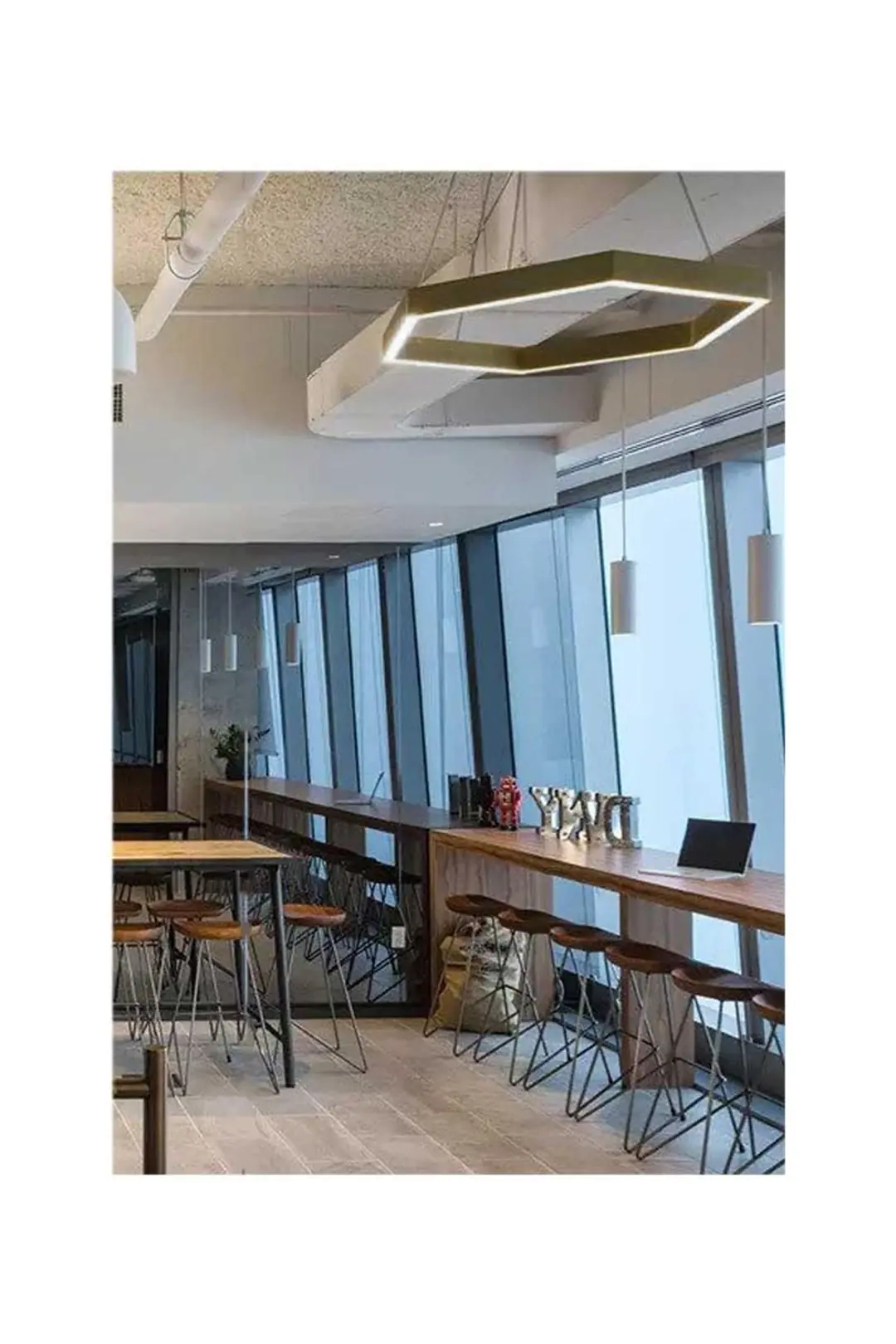 Forlife Altıgen Linear Armatür Kol 60Cm 120W 4000K Ilık Beyaz FL-99037 - ek resim