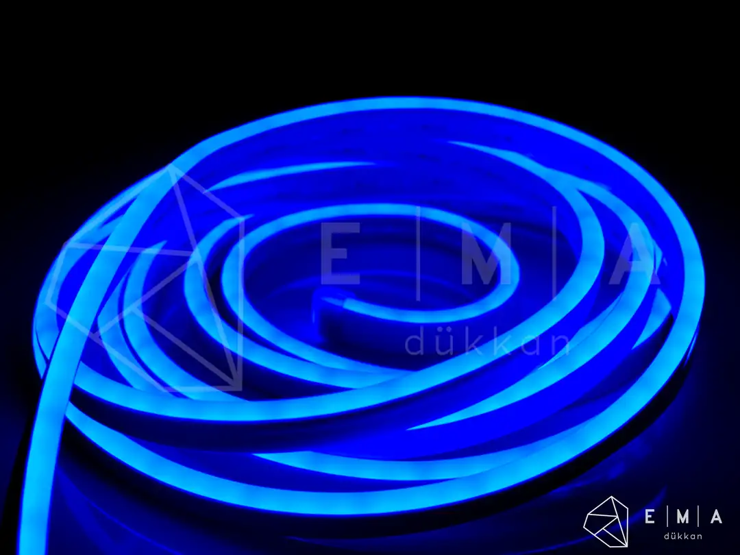 12 Volt Mavi Neon Şerit Led