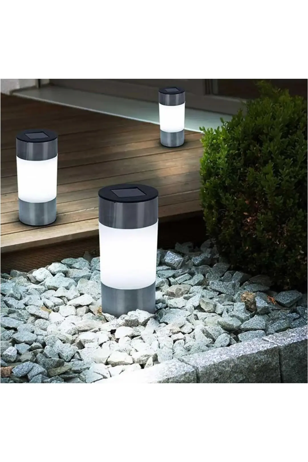 Forlife 3W Solar Metal Kısa Çim Armatürü FL-3223 - ek resim