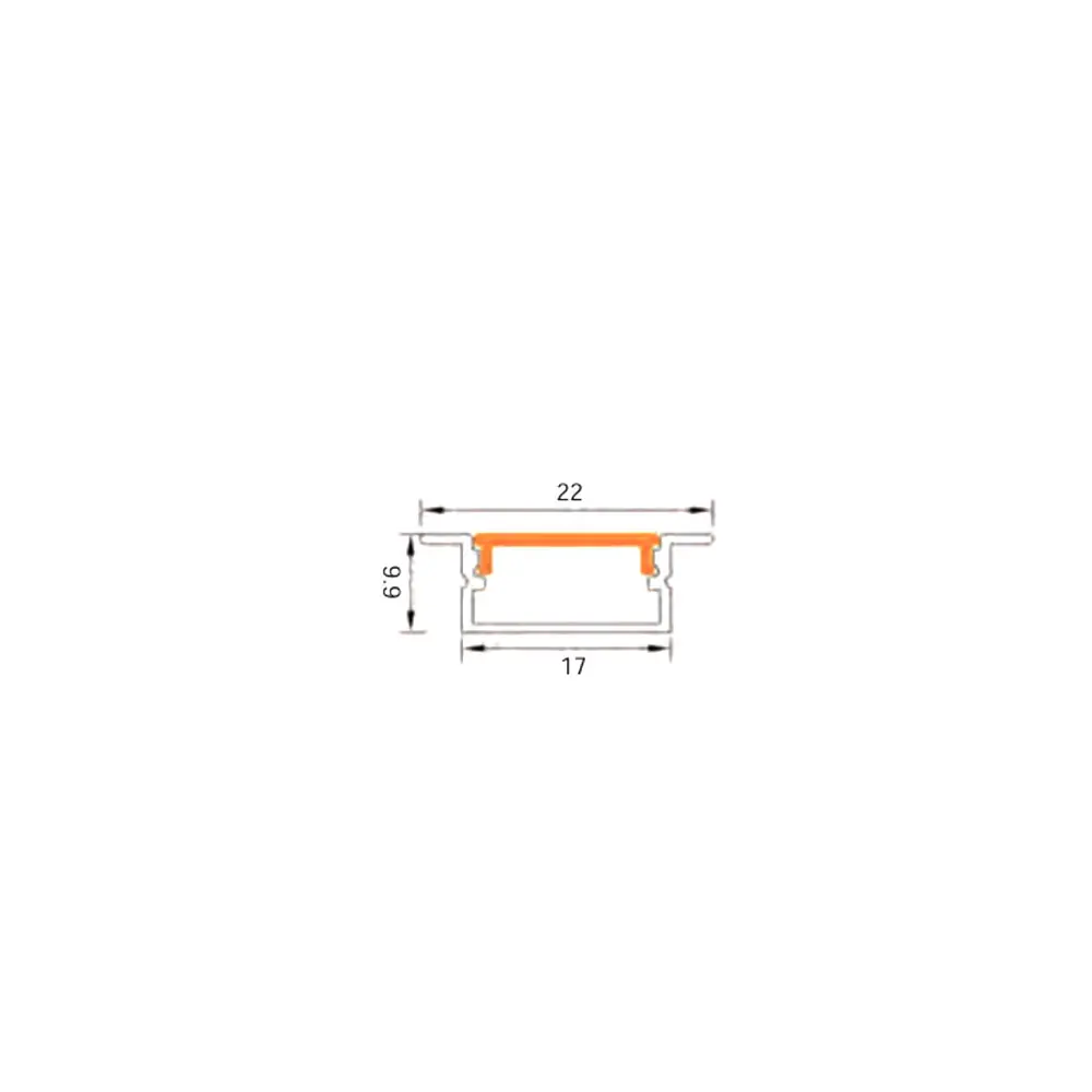 Forlife Alüminyum Profil Sıva Altı 17 Mm Gümüş 3 Metre FL-8520 - ek resim