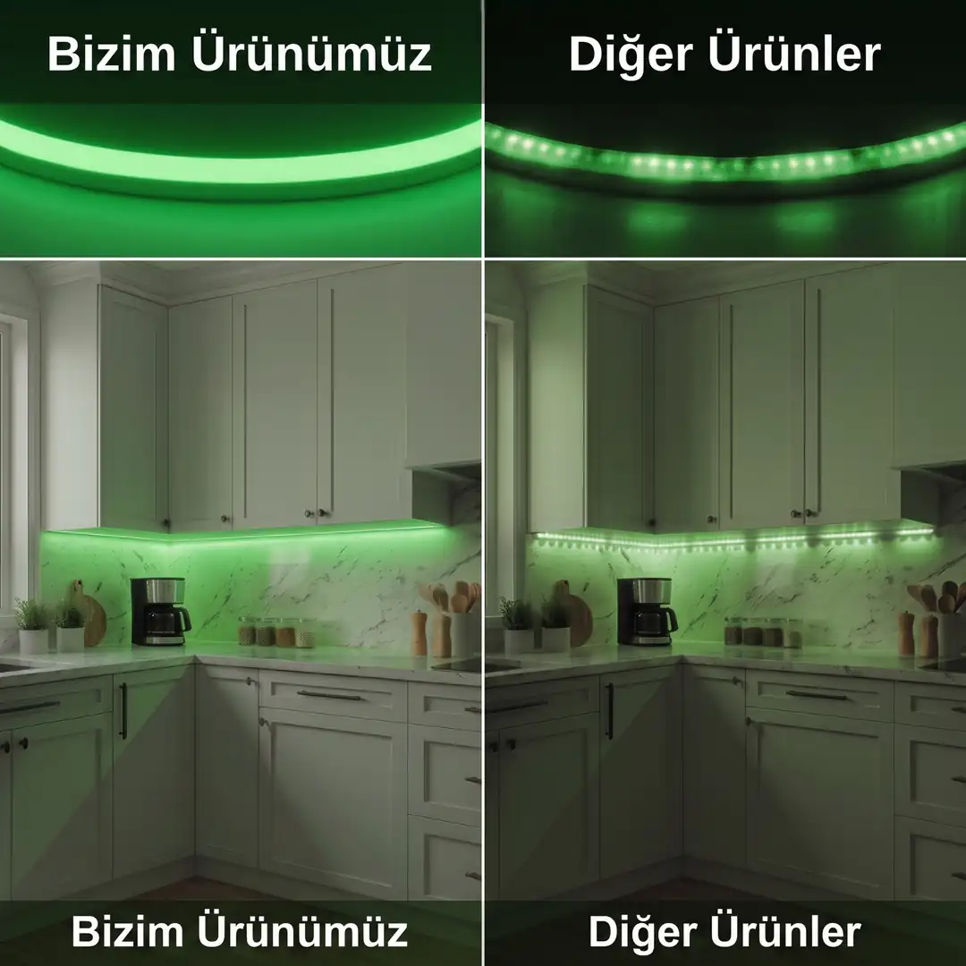 12 Volt Yeşil Neon Şerit Led - ek resim