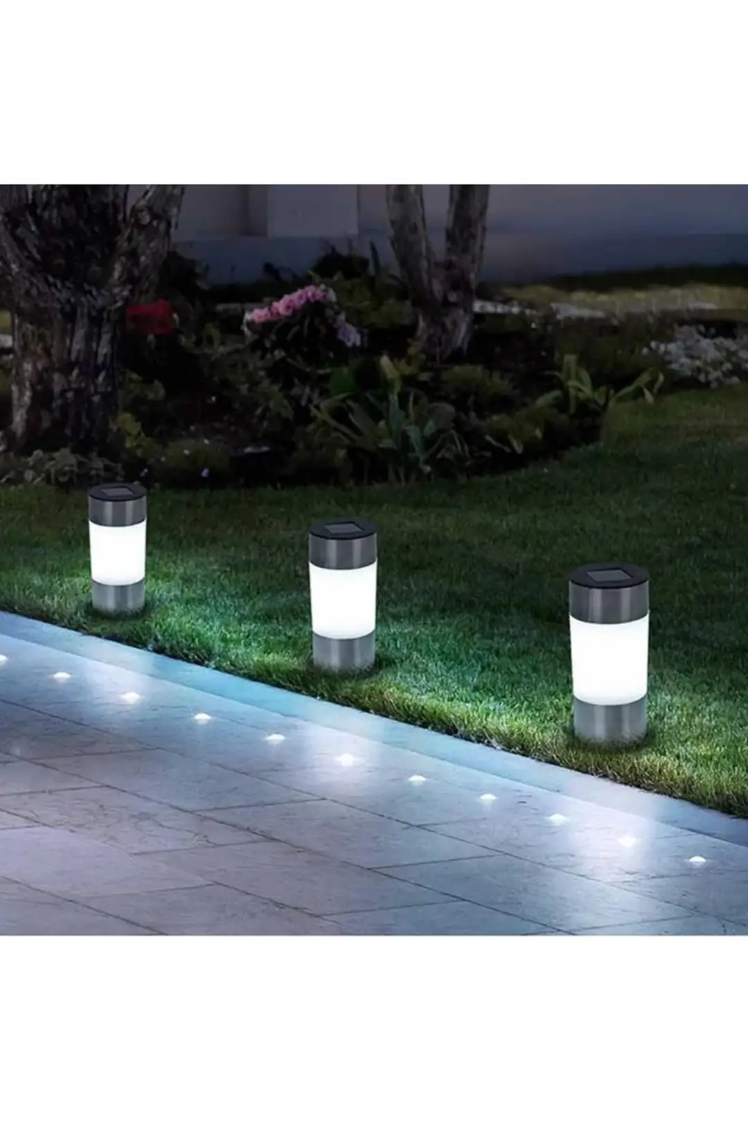 Forlife 3W Solar Metal Kısa Çim Armatürü FL-3223 3