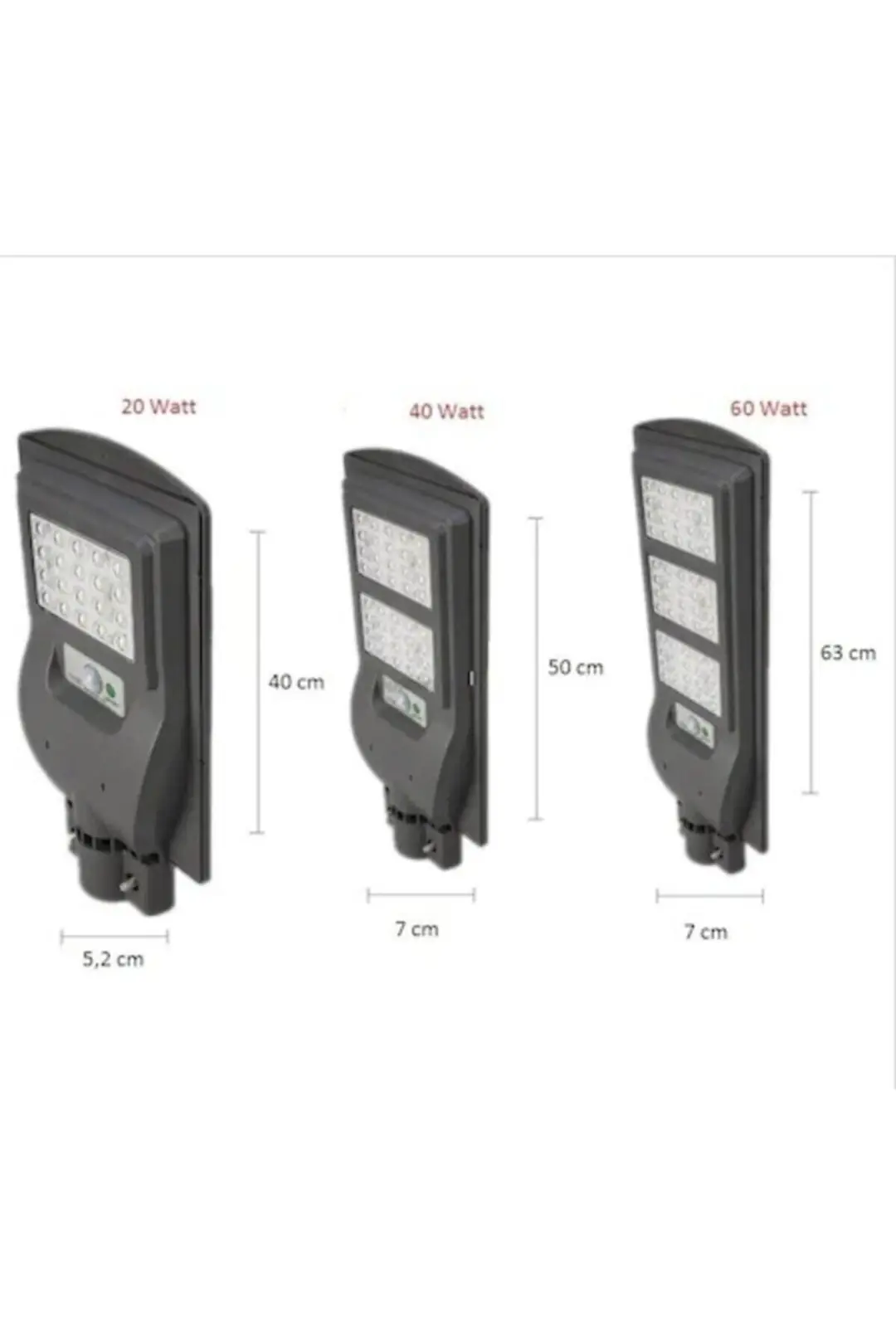 Ct-4691 Solar Güneş Enerjili Bahçe Sokak Aydınlatma Lambası 40w
