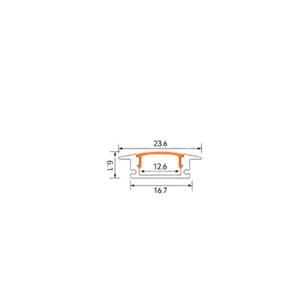 Forlife Alüminyum Profil Sıva Altı 12.6 Mm Gümüş 3 Metre FL-8521 - ek resim
