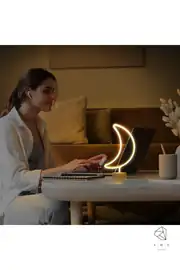 Ay Dede Neon LED Gece Lambası | USB ve Pilli 3