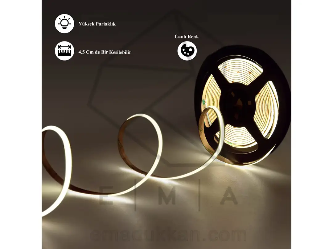 COB Şerit Led - Beyaz - 6500K - ek resim