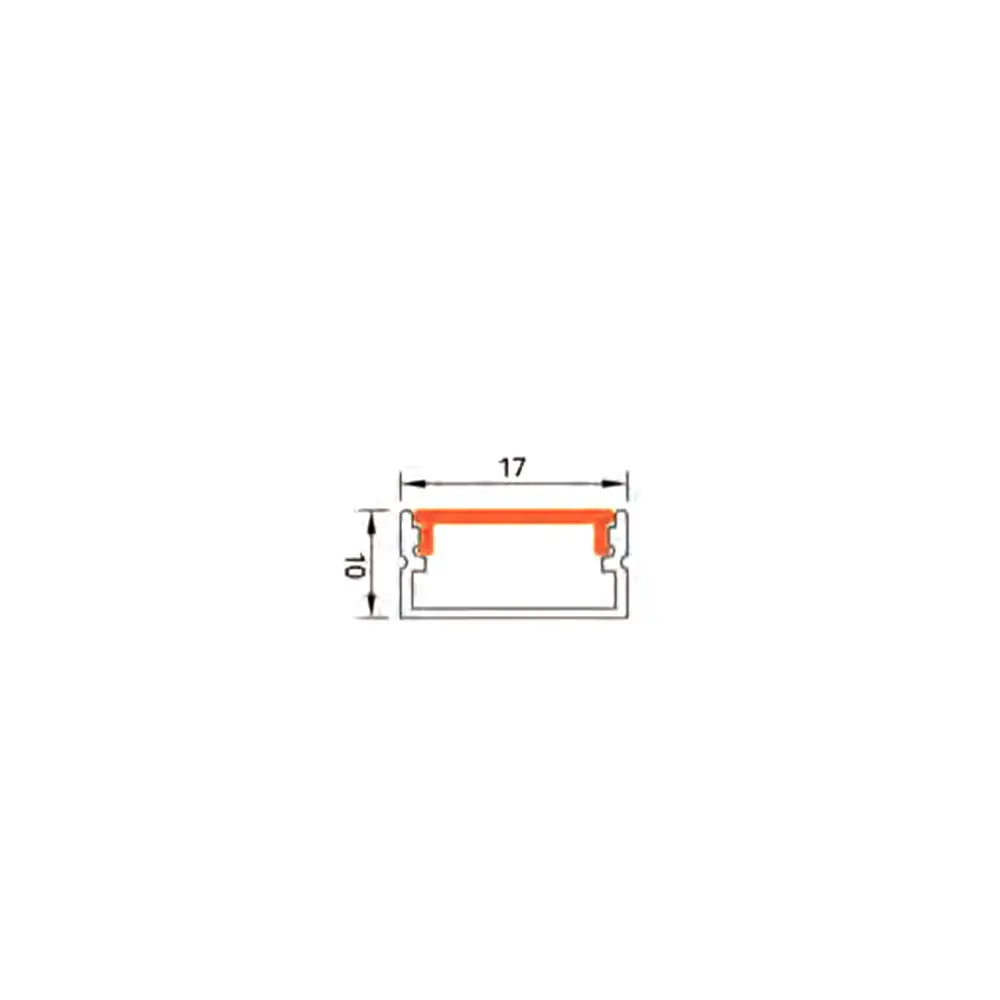 Forlife Alüminyum Profil Sıva Üstü 17 Mm Gümüş 3 Metre FL-8510 - ek resim