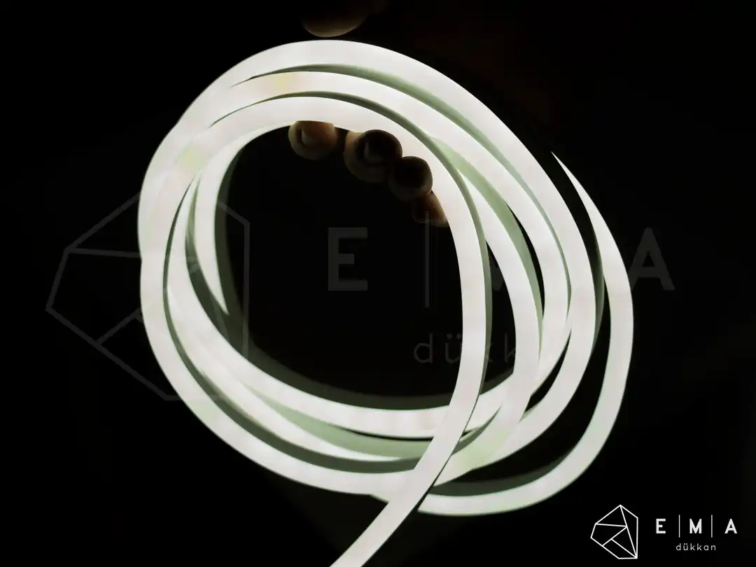 220 Volt Beyaz Neon Şerit Led - ek resim