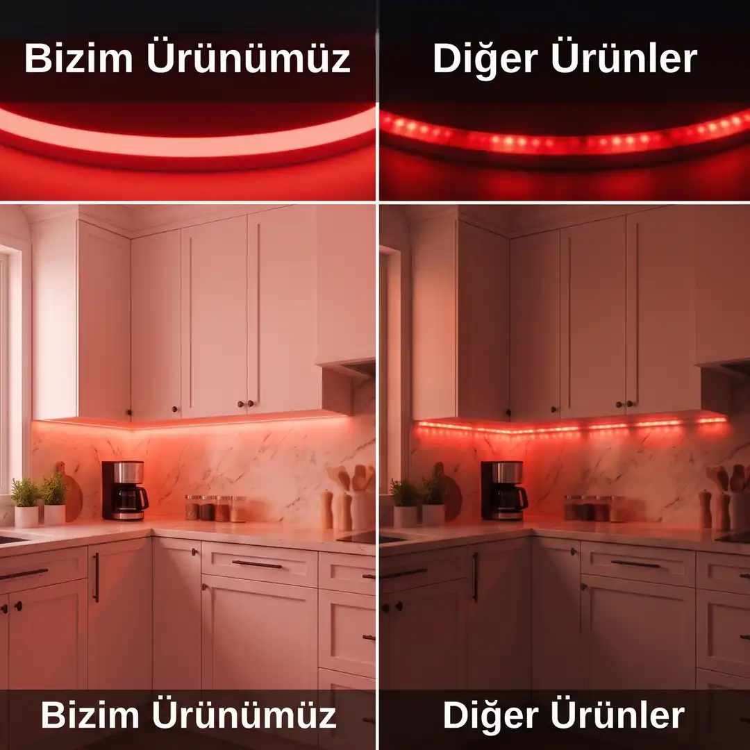 12 Volt Kırmızı Neon Şerit Led - ek resim