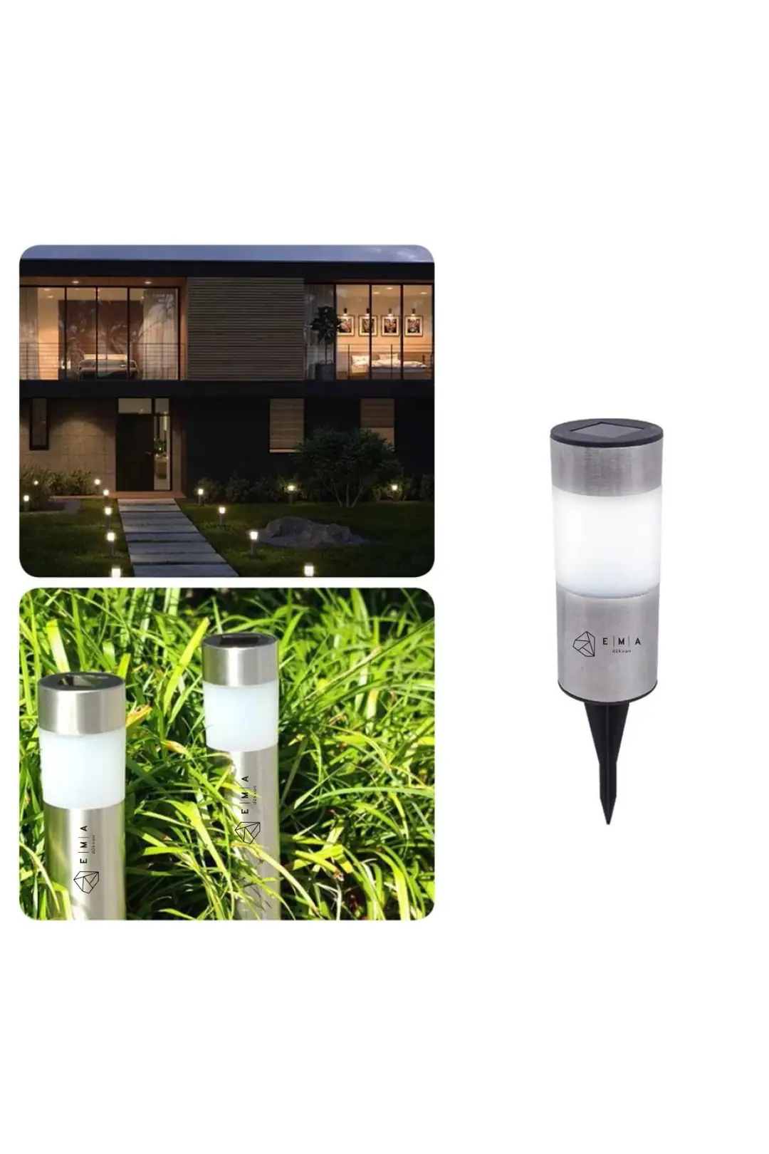Forlife 3W Solar Metal Kısa Çim Armatürü FL-3223