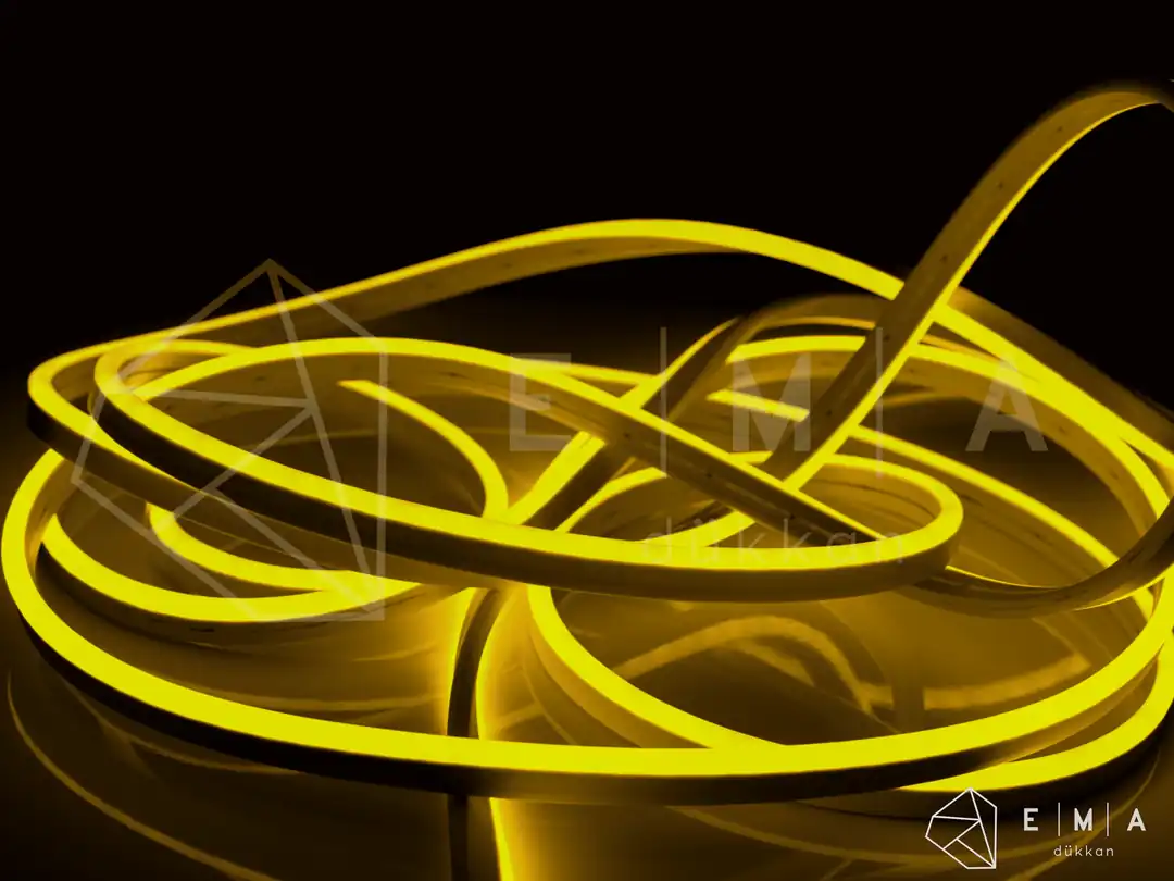 12 Volt Limon Sarısı Neon Şerit Led