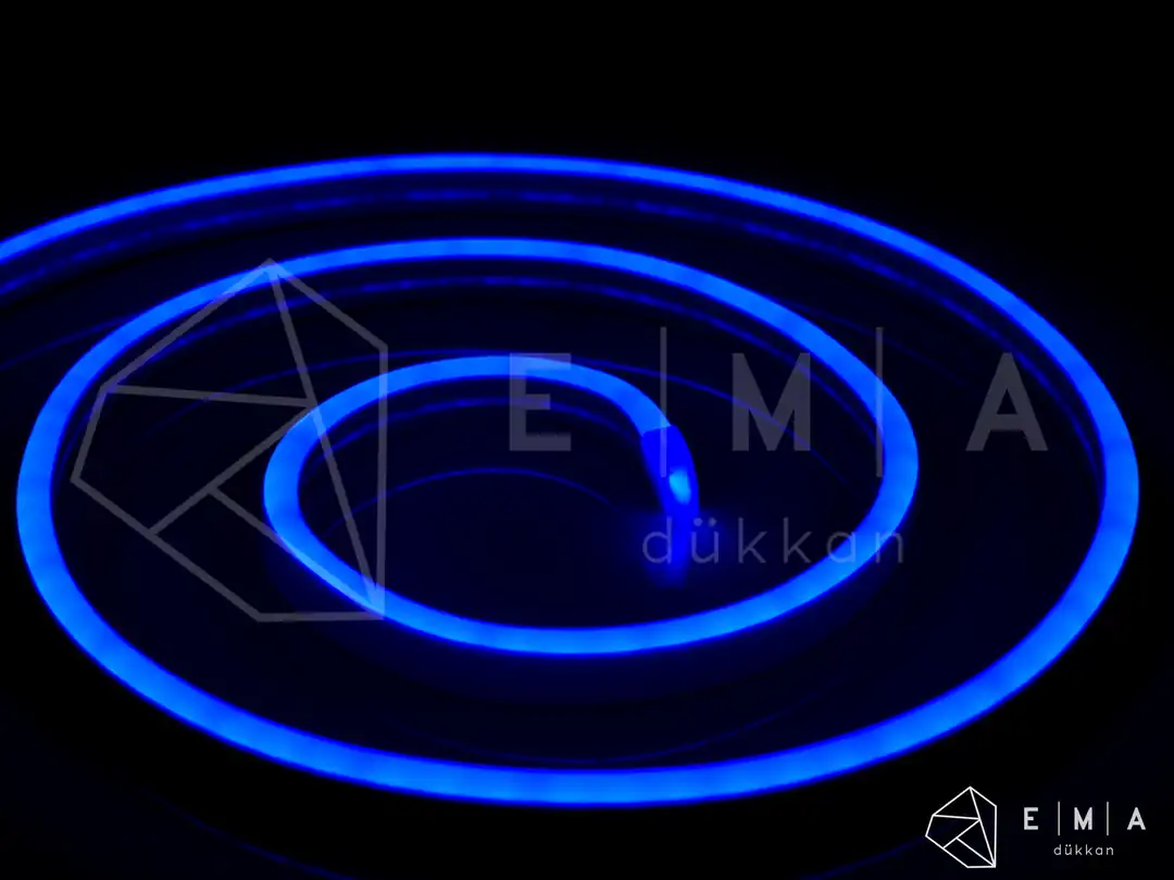 12 Volt Mavi Neon Şerit Led - ek resim