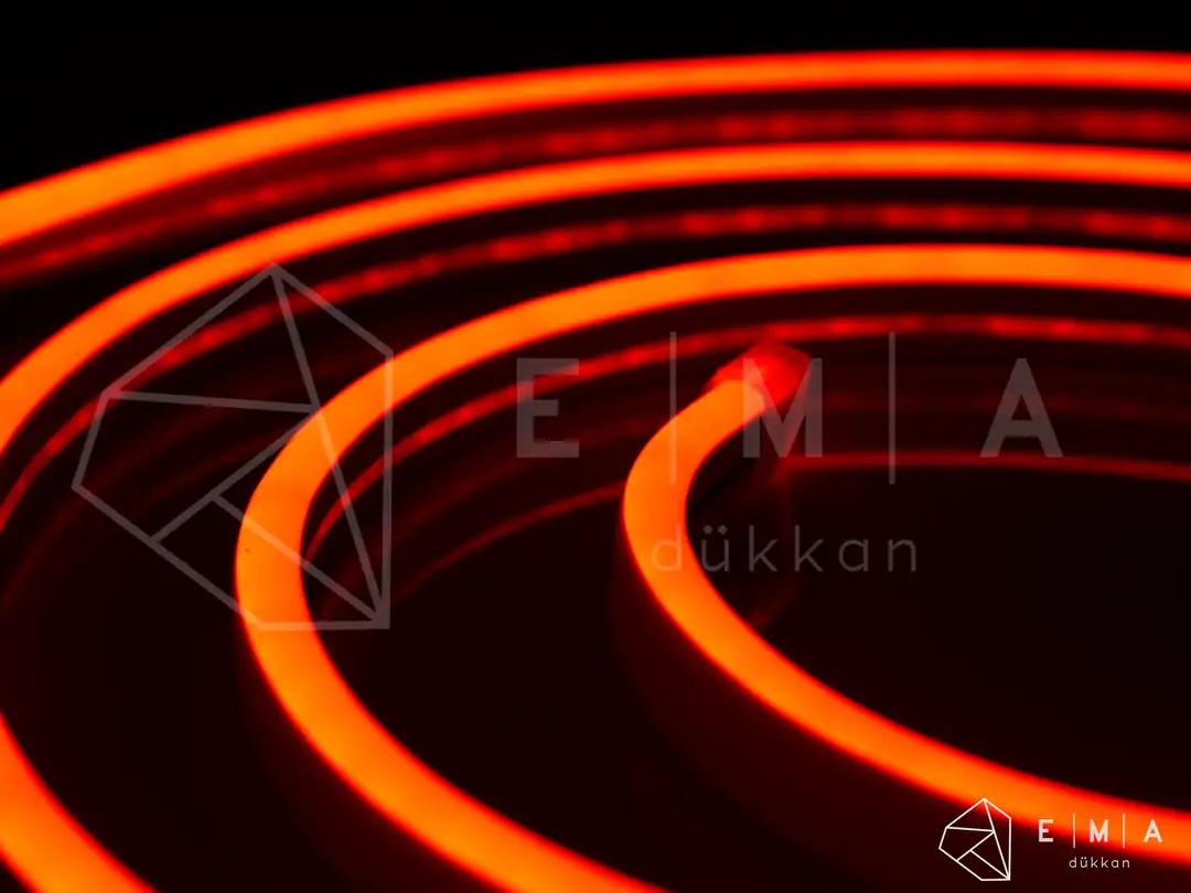 12 Volt Turuncu Neon Şerit Led