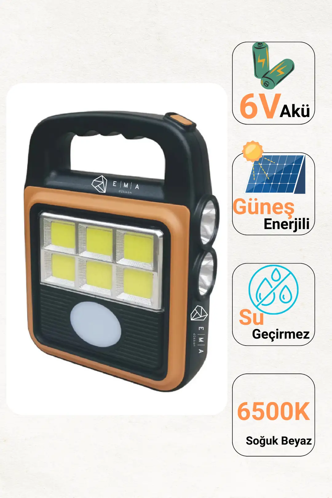 Forlife 20W Solar Kamp Feneri FL-3364 - ek resim