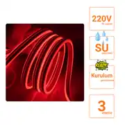 220 Volt Kırmızı Neon Şerit Led 2
