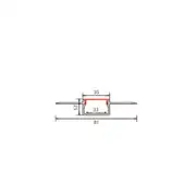 Forlife Alüminyum Profil Trimles 33 Mm Gümüş 3 Metre FL-8533 2