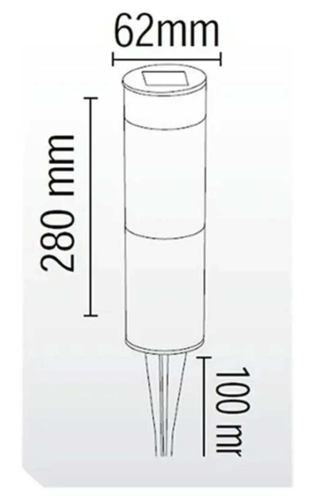 Forlife 3W Solar Metal Uzun Çim Armatürü FL-3224 - Gün Işığı 3200K - ek resim