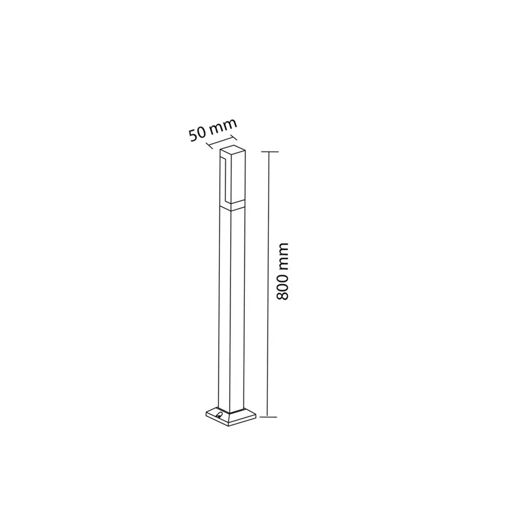 Forlife Bollard Bahçe Armatürü Karaçam 80cm 10W 3200k Gün Işığı FL-1794 - ek resim
