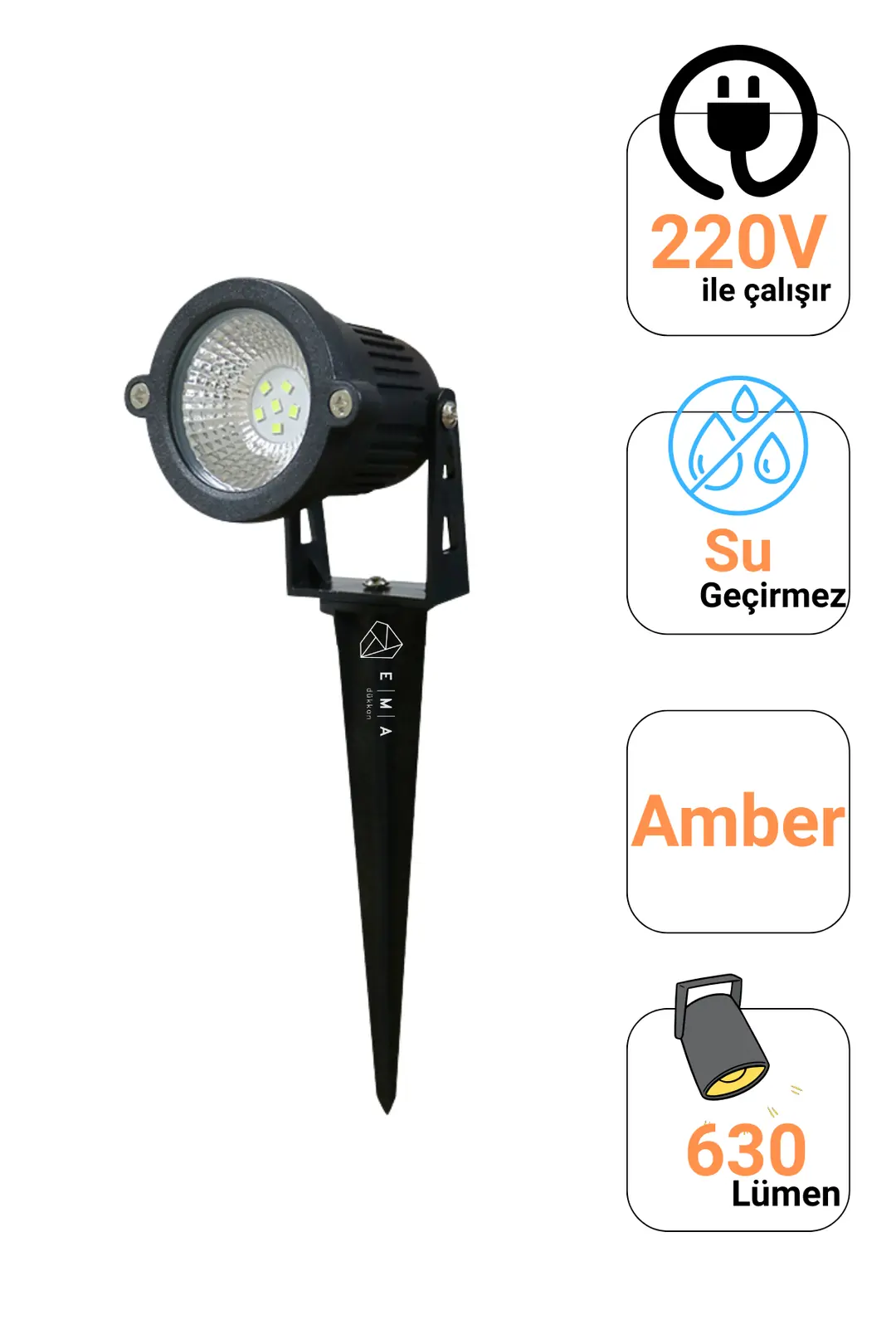 7W Kazıklı Çim Armatürü 5